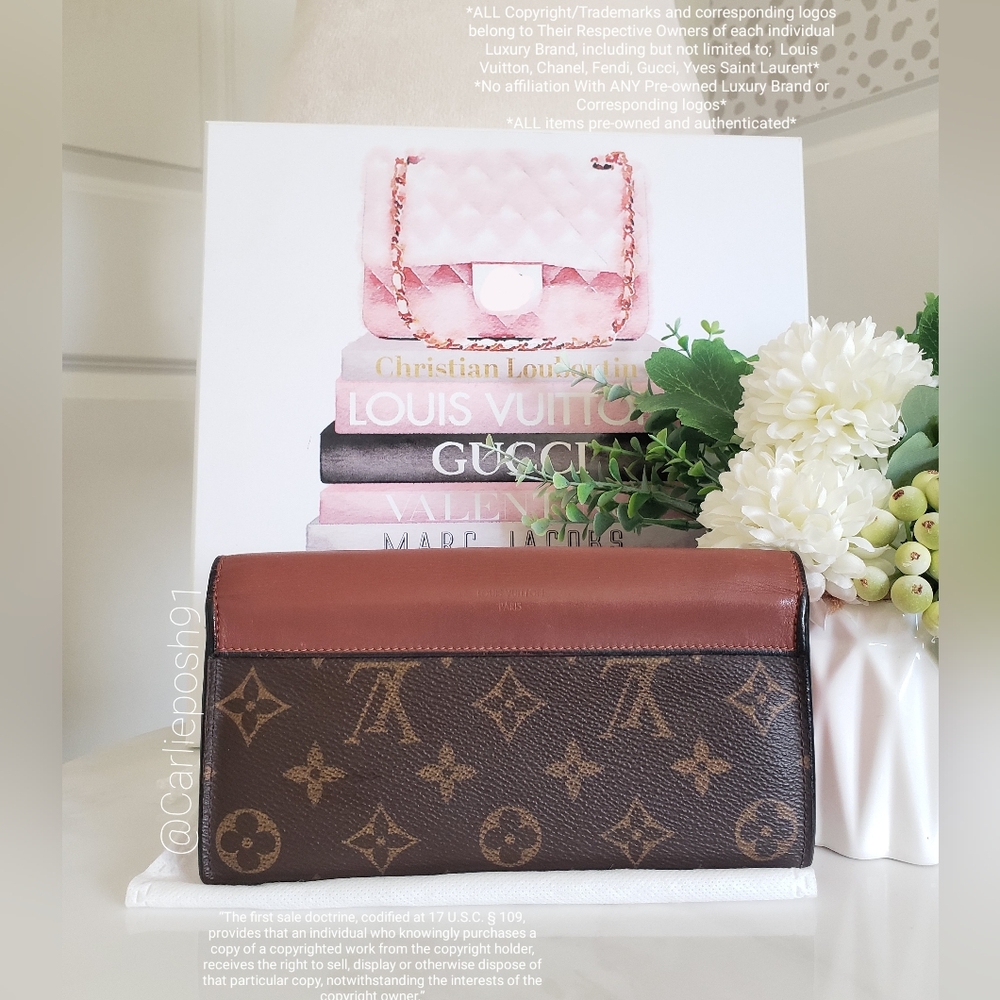 **SOLD**Authentic Pre-owned Rare Louis Vuitton Tuileries Tri-Colored Long Wallet - Picture 4 of 15